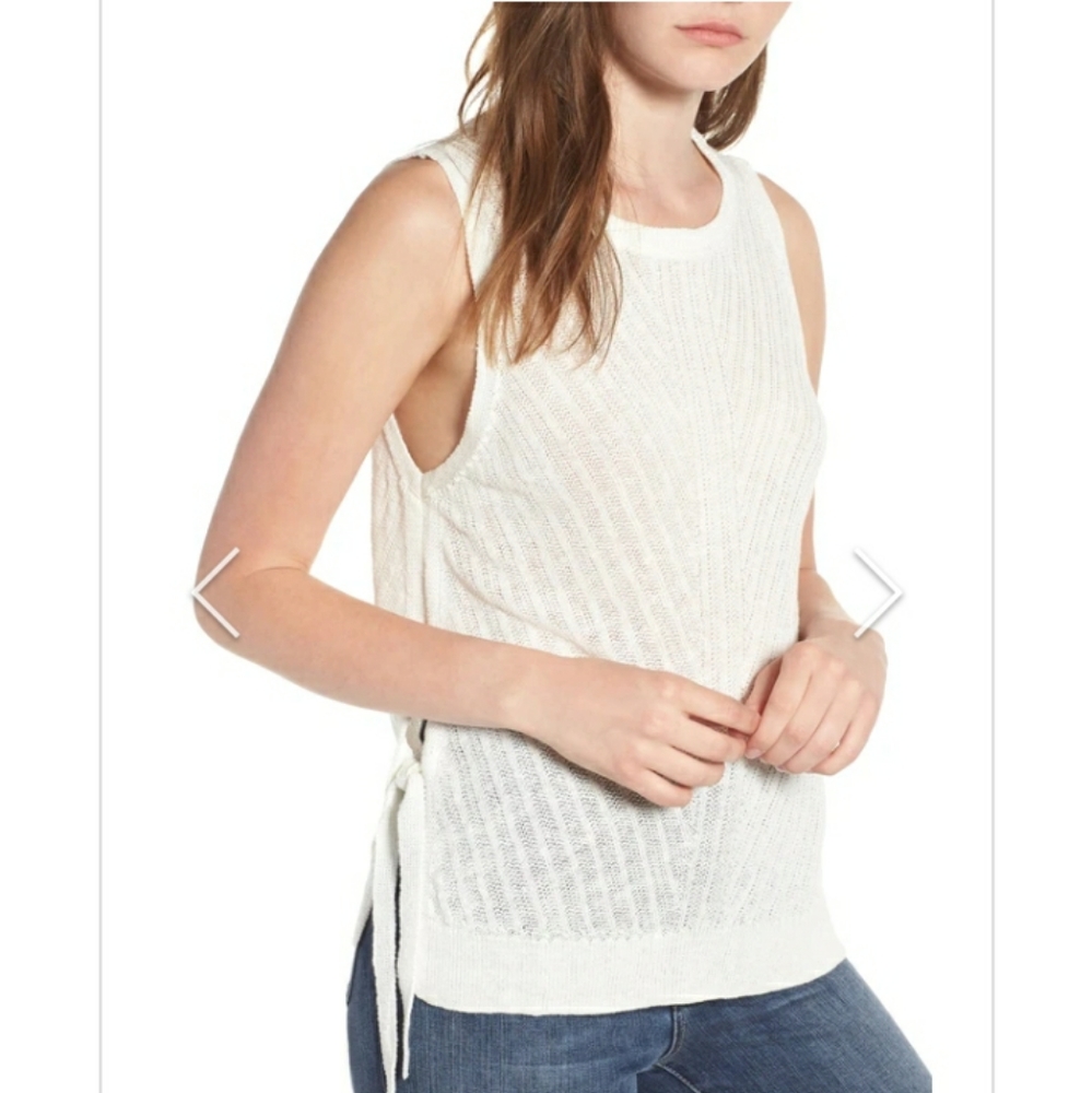 NWT Lucky Brand Side Tie Tank Sweater